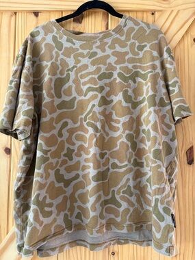 Men's Short Sleeve Camo Tee - Olive & Tan